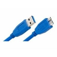 thumbnail image 1 of Link Depot - Câble USB - USB Type A (m) vers Micro-USB Type B (m) - USB 3.0 - 6 Pieds - Bleu, 1 of 1