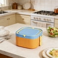 thumbnail image 5 of Lunch Box Plastic Food Grade Square Microwave Safe with Lid, 6.22 X 6.14 X 3.14 Inches, Reusable Meal Prep Container, 5 of 6