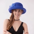 thumbnail image 6 of Derby Hats for Women: Women Church Hats, Summer Travel Wedding Church Fascinator Flower Hat, Tea Party Hat, 6 of 9