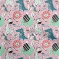 thumbnail image 1 of oneOoneCottonCambricRosePinkFabricKidsCutieAnimalDressMaterialFabricPrintFabricByTheYard42InchWide, 1 of 4