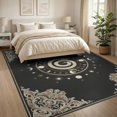thumbnail image 3 of ODIKA 8'x10' Washable Area Rug Non-Slip Chair-Friendly Mat Snake Gothic Celestial Medallion With Vintage Moon Phase Border for Dining Room, Large Office, Lounge, 3 of 7