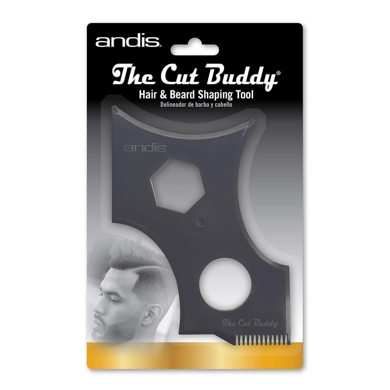 Andis Cut Buddy Premium Hair Beard Shaping Tool for All Beards and  Hairlines - Ultimate use with a Beard Trimmer or Razor to Style Your Beard  & Facial Hair, Black Black 1