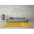 thumbnail image 3 of Ahgly Company Indoor Rectangle Solid Yellow Modern Area Rugs, 6' x 9', 3 of 4
