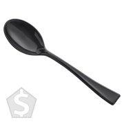 Visions 4 Black Plastic Tasting Spoon - 500/Case