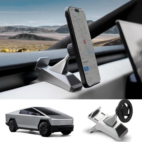 Magnetic Phone Mount for Tesla Cybertruck 2024, Adjustable Phone Holder for Cybertruck Accessories Compatible Phone with Magnetic Ring