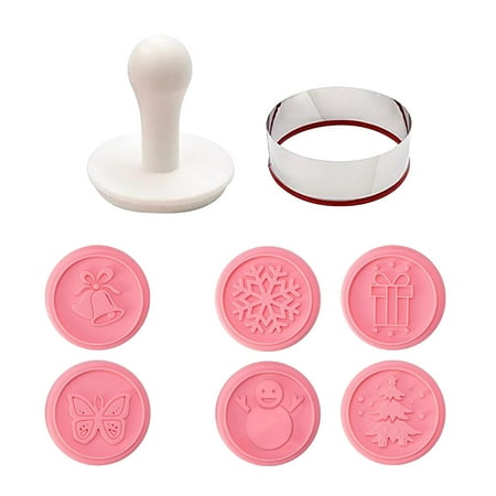 

YINAVEN Christmas Embossed Set Christmas Cookies Cake Baking Embossed-12pcs Egg Steamers for Kitchen Pinky