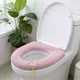 thumbnail image 1 of Cojín del asiento del váter, cubierta gruesa y cálida y suave para invierno, con asa para inodoros universales, 1 of 6