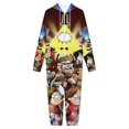 thumbnail image 3 of Gravity Falls Men's Hooded Jumpsuit - Zip Up One Piece Pajamas Soft Cozy Winter Warm Plush Loungewear, 3 of 8