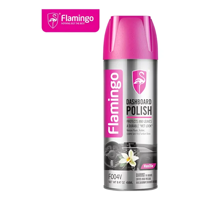Abrillantador En Aerosol Flamingo 450 Ml Aroma Vainilla
