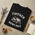 thumbnail image 2 of Father Mows Best, Funny Father's Day Gift, Vintage Lawn Mower Tee, Unisex Dad Shirt, Gift for Dad Who Loves Lawn Care, 2 of 5