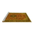 thumbnail image 2 of Ahgly Company Machine Washable Indoor Rectangle Medallion Yellow Traditional Area Rugs, 3' x 5', 2 of 4