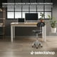 thumbnail image 3 of Banco Multifuncional Taburete Giratorio Aciento De Espuma Suave con Ruedas Redondo Banco De Trabajo Silla Giratoria con Reposapiés De Altura Ajustable para Oficina Salón SPA, 3 of 7