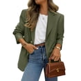 thumbnail image 1 of Blazer PRETTYGARDEN 2025 para mujer, casual, de negocios, color verde militar, 1 of 5