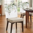 thumbnail image 4 of Sage Green Eucalyptus Chair Back Covers, Removable Chair Covers for Dining Chairs Set of 8, Washable Chairs Slipcovers Back Seat Protector for Wedding Party 19"x20", 4 of 9