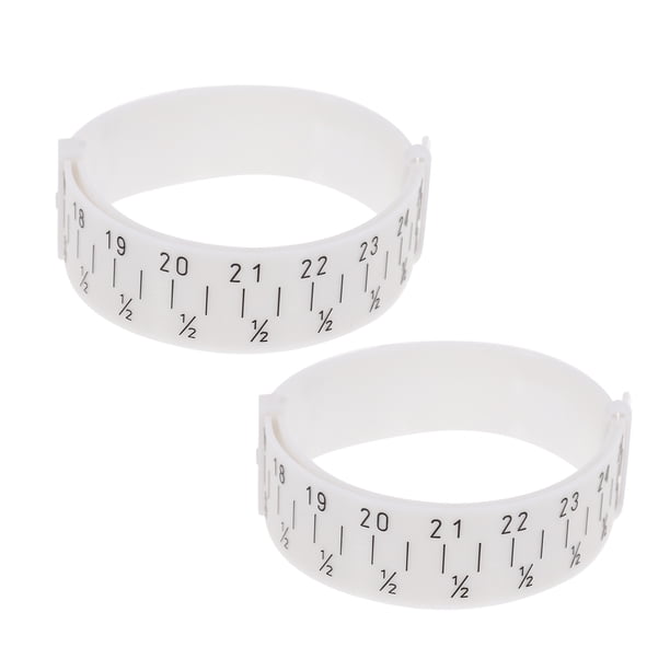EeaseMX Medidor de tamaño de pulsera, 2 unidades, para joyería, pulsera, reloj (blanco)