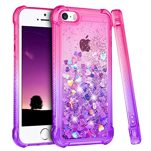 Ruky Iphone 5 5s Case Iphone Se Case For Girls 16 Gradient Quicksand Series Glitter Bling