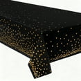 thumbnail image 4 of Plastic Table Cloth Disposable 3 Pack, 54 x 108 Inch, Black, Gold Dot, for Party Picnic Wedding, 4 of 8
