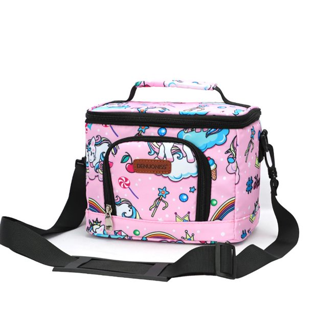 Dibujos Animados, Bolsas De Almuerzo Aisladas Con Correa Ajustable Para El Hombro, Bolsa De Almuerzo Oxford Impermeable Para Regalos Para Fanáticos De La Escuela Eigraketly HA045544-02