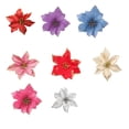 thumbnail image 3 of POINTERTECK 10pcs Christmas Tree Hanging Flower Christmas Decoration  Artificial Flower Holiday Ornament  Blue, 3 of 8