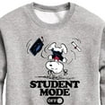 thumbnail image 3 of Peanuts - Snoopy Flipping - Student Mode Off - Toddler & Youth Crewneck Fleece Sweatshirt, 3 of 6