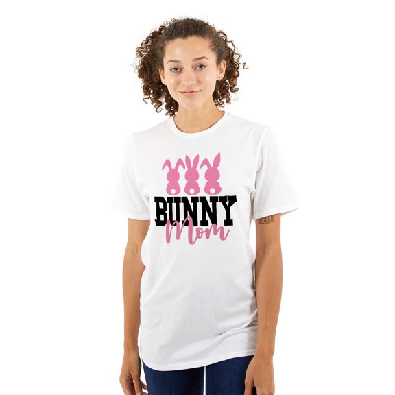 Cute Easter Bunny Mom Rabbit Tails Women's Graphic T Shirt Tees Brisco Brands S