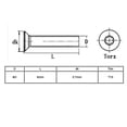 thumbnail image 3 of Unique Bargains M3x6mm 304 Acier Inoxydable Torx Sécurité Tête Plate Anti-Vol Vis 20pcs, 3 of 3