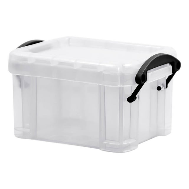 Small Jewelry Box, Candy Color Transparent Mini Storage Container with Cute Lock for Travel and Home 0.14 Liters