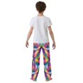 thumbnail image 4 of FORMRS Boys Pajama Pants with Pockets Size 13-14Y Kids Lounge Sleep Bottoms, Colorful Wavy Pattern, 4 of 8