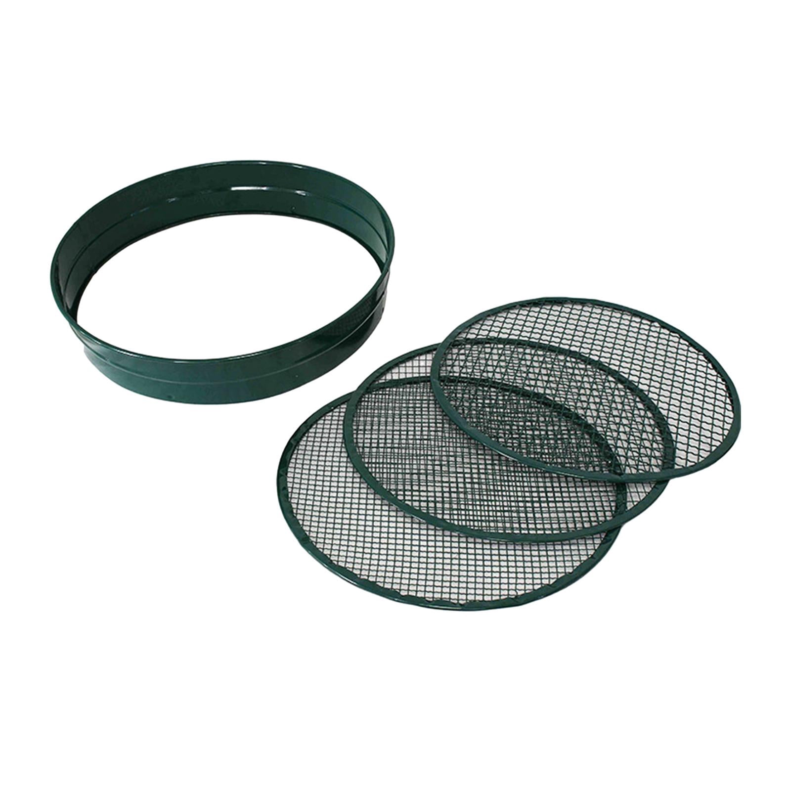 Metal Garden Riddle Sieve with 3 Interchangable Mesh Differing Hole Sizes Gardening Sifter for Gardening Enthusiast Versatile