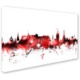 thumbnail image 2 of Trademark Fine Art "Edinburgh Skyline Red 2" Canvas Art by Michael Tompsett, 2 of 3
