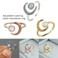 thumbnail image 2 of Jumpingount Aberturas Anillo Zircon Luna En forma de joyería Hombre Color Compromiso Encanto Romántico Dedo Estrella Apertura Metal Regalo de lujo Ropa, zapatos y accesorios Miscelánea Oro rosa Jumpingount AP015202-02, 2 of 6