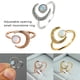 thumbnail image 4 of Jumpingount Aberturas Anillo Circón Joyería Mujer Hombre Vintage Encanto Romántico Dulce Dedo Moda Metal Brillo Regalo de lujo Ropa, zapatos y accesorios Miscelánea Oro rosa Jumpingount AP015202-02, 4 of 6