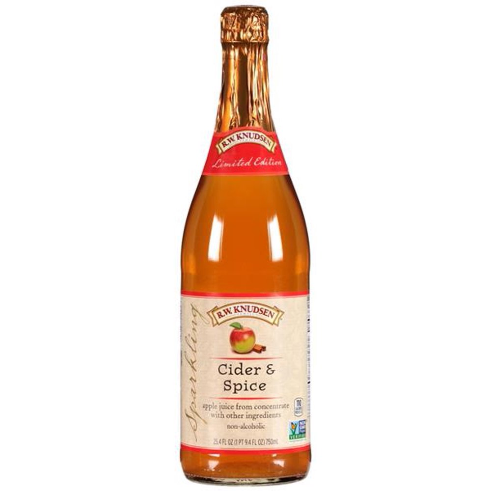 R.W. Knudsen Sparkling Apple Cider, Cider and Spice, 25.4 Fl Oz, 1 Ct