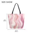 thumbnail image 5 of FORMRS Womens Canvas Tote Bag with Zipper Inner Pocket Shoulder Handbag, Soft Brown Pattern, 5 of 7
