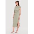 thumbnail image 2 of Women's Textured Knit Sleeveless One Shoulder Midi Dress, 2 of 3