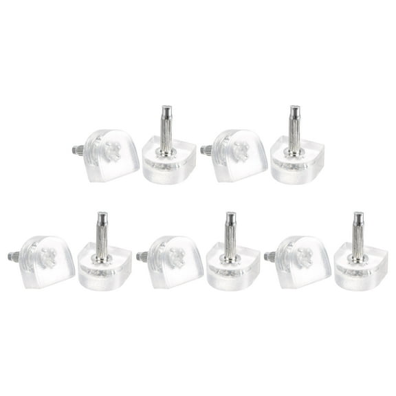 5 Pairs TPU High Heel Tips Shoes Replacement Tap Caps 3mm Pin, 12x12mm U-Shape Heel Repair Caps, Transparent