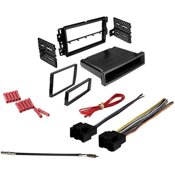 GSKIT217 Car Stereo Installation Kit for Suzuki XL-7 2007-2009 - in Dash Mounting Kit, Wire Harness, Antenna Adapter for Double or Single Din Radio Receivers