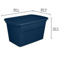 thumbnail image 3 of Sterilite Classic Lidded Stackable 30 Gal Storage Tote Container, 6 Pack, 3 of 6