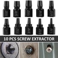 thumbnail image 1 of BeesClover 10Pcs Screw Extractor Alloy Steel Damaged Screw Remover Set for Broken Rounded Off Painted Over Rusted Tight Bolts, 1 of 8