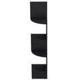 thumbnail image 7 of Black Wall Mounted Shelf Crestone for Living Room, 4-Tier Engineered Wood Display Organizer with Modern Design, 7 of 7