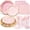 Pink, variant on Pink Paper Plates and Napkins Party Supplies for 24 Guest, 168Pcs Pink Scalloped Mother's Day Party Plate with Gold Rim, Pink Disposable Plates Set for Girls Birthday Party Baby Shower Gender Reveal