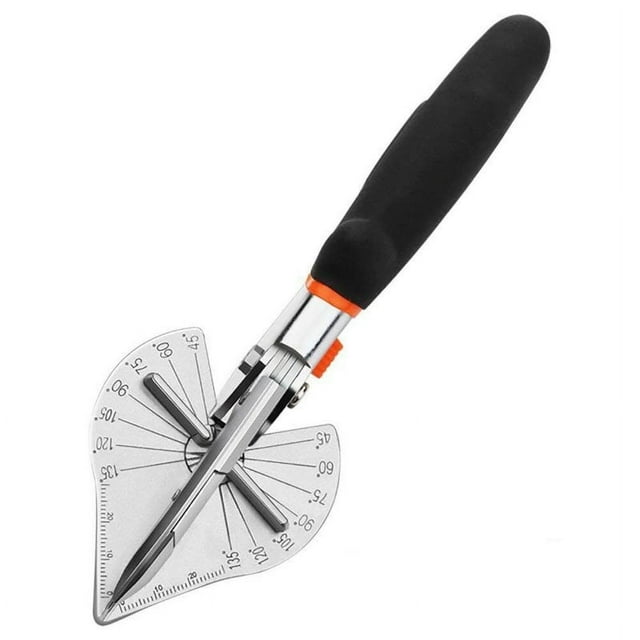 45-135 Degree Angle Shear Miter Cutter Multifunctional PVC PE Plastic Pipe Scissors Hand Shear For Housework Home Decor Plumbing Tile Decoration, PVC Pipe, Quarter Circle red and black