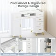 thumbnail image 6 of Advwin Manicure Table with Removable Panel, Nail Tech Desk with Dust Collector, Drawers & Storage Cabinet, Professional Nail Station for Salon or Home Studio, White, 6 of 11