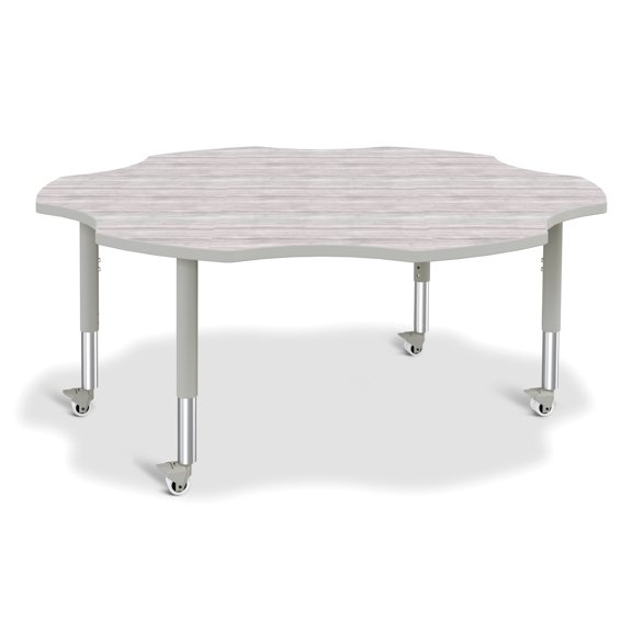Six Leaf Activity Table - Mobile - Driftwood Gray/Gray/Gray
