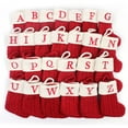 thumbnail image 3 of Christmas Socks Red Snowflake Alphabet Knitting Stocking Christmas Tree Pendant 18x14cm Decorate Christmas Tree Party Supplies, 3 of 4
