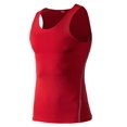 thumbnail image 1 of TOPTIE Men's Athletic Tank Top, Under Base Layer Sleeveless Shirt, Gym Workout Vest-Red-M, 1 of 6