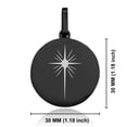 thumbnail image 2 of Stainless Steel Religious Star of Bethlehem Round Medallion Pendant Necklace, 2 of 3