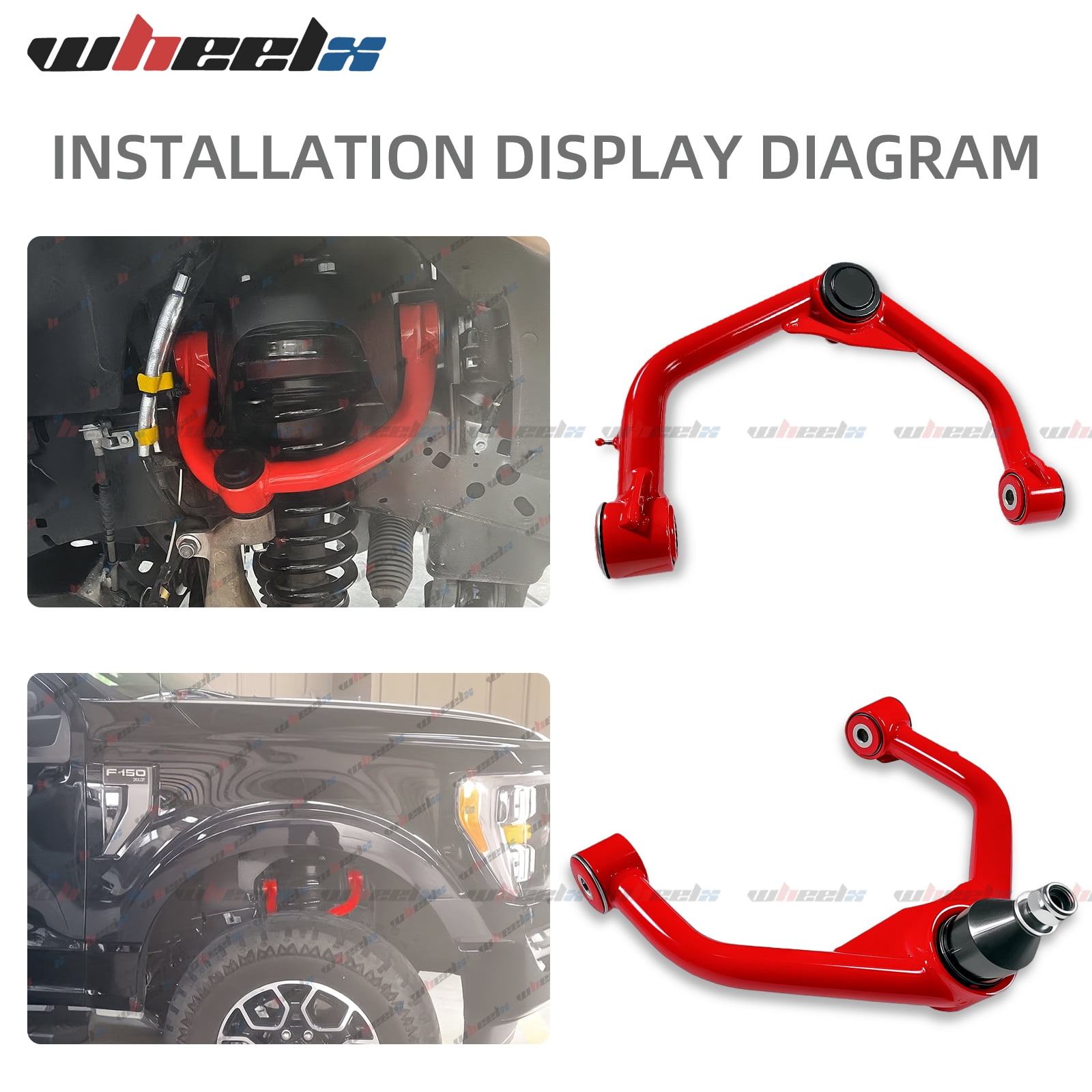 2Pcs Lift Front Upper Control Arms Fits for 2009-2024 Dodge Ram 1500 4WD Control Arms Adjustable Suspension 2-4" Control Arms with Ball Joint