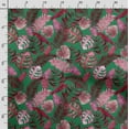 thumbnail image 3 of Soimoi Tropical Printed, Poly Canvas Fabric, Decor Sewing Fabric by The Yard 56 Inch Wide,Decorative Fabric for Curtains Tote Bags, Green, 3 of 5