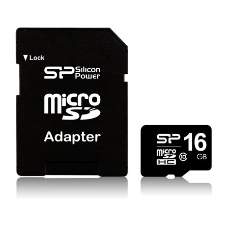 16GB Silicon Power microSD Memory Card SDHC Class 10 w/ SD adapter (SP016GBSTH010V10SP) (Best 16gb Micro Sd Card)